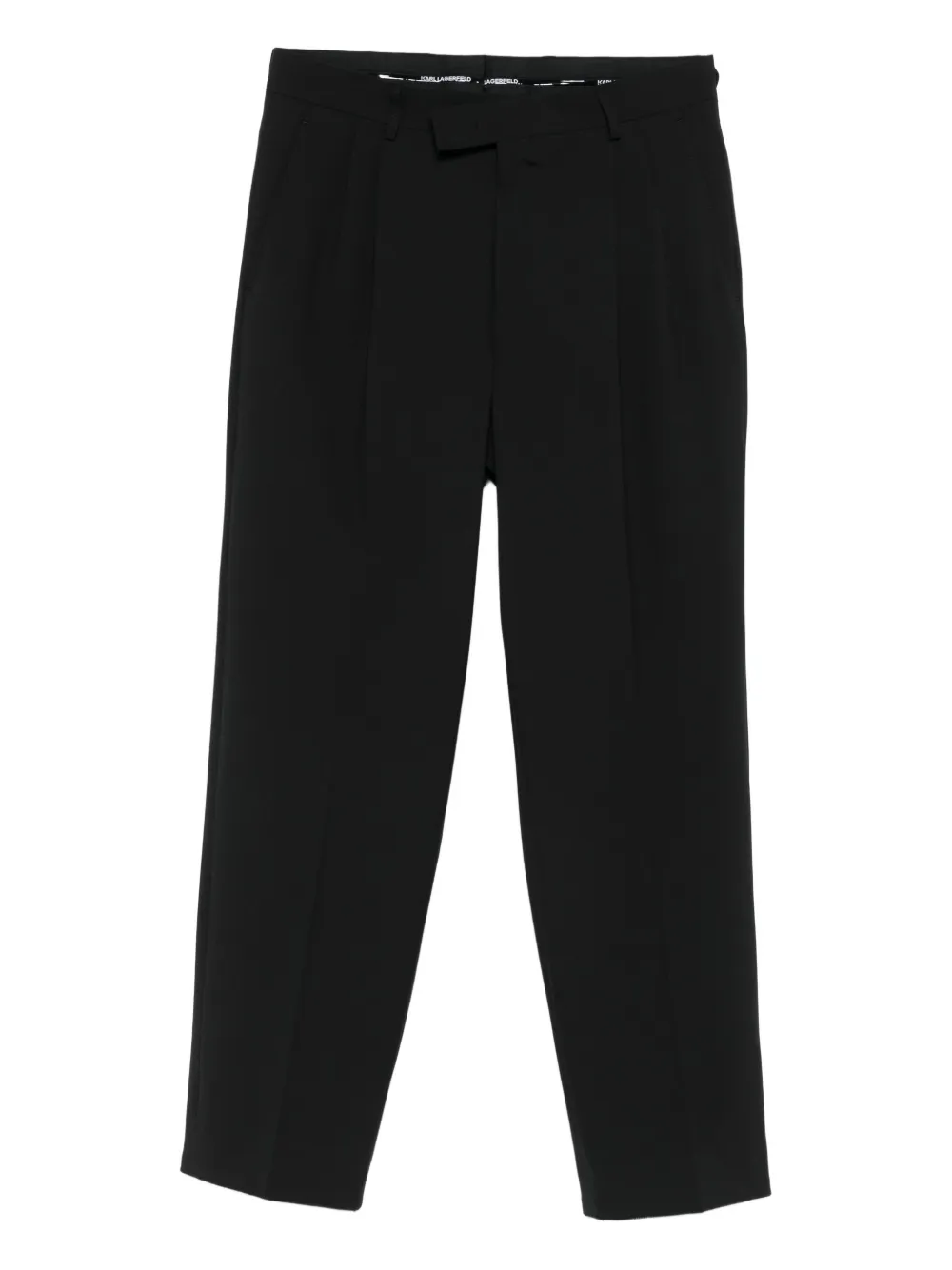 Karl Lagerfeld Broek met geplooide voorkant Zwart