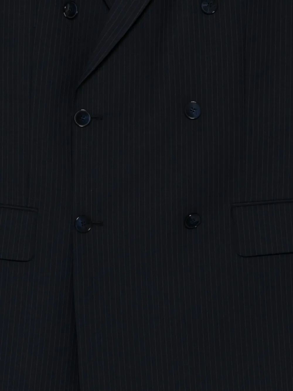 Karl Lagerfeld Classic blazer met krijtstreep en dubbele rij knopen Blauw