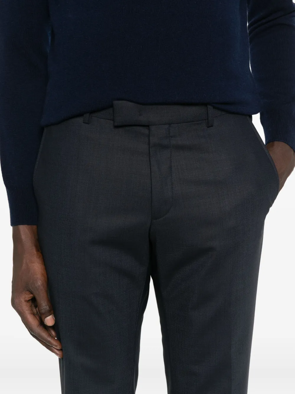Karl Lagerfeld Pantalon met platte voorkant Blauw