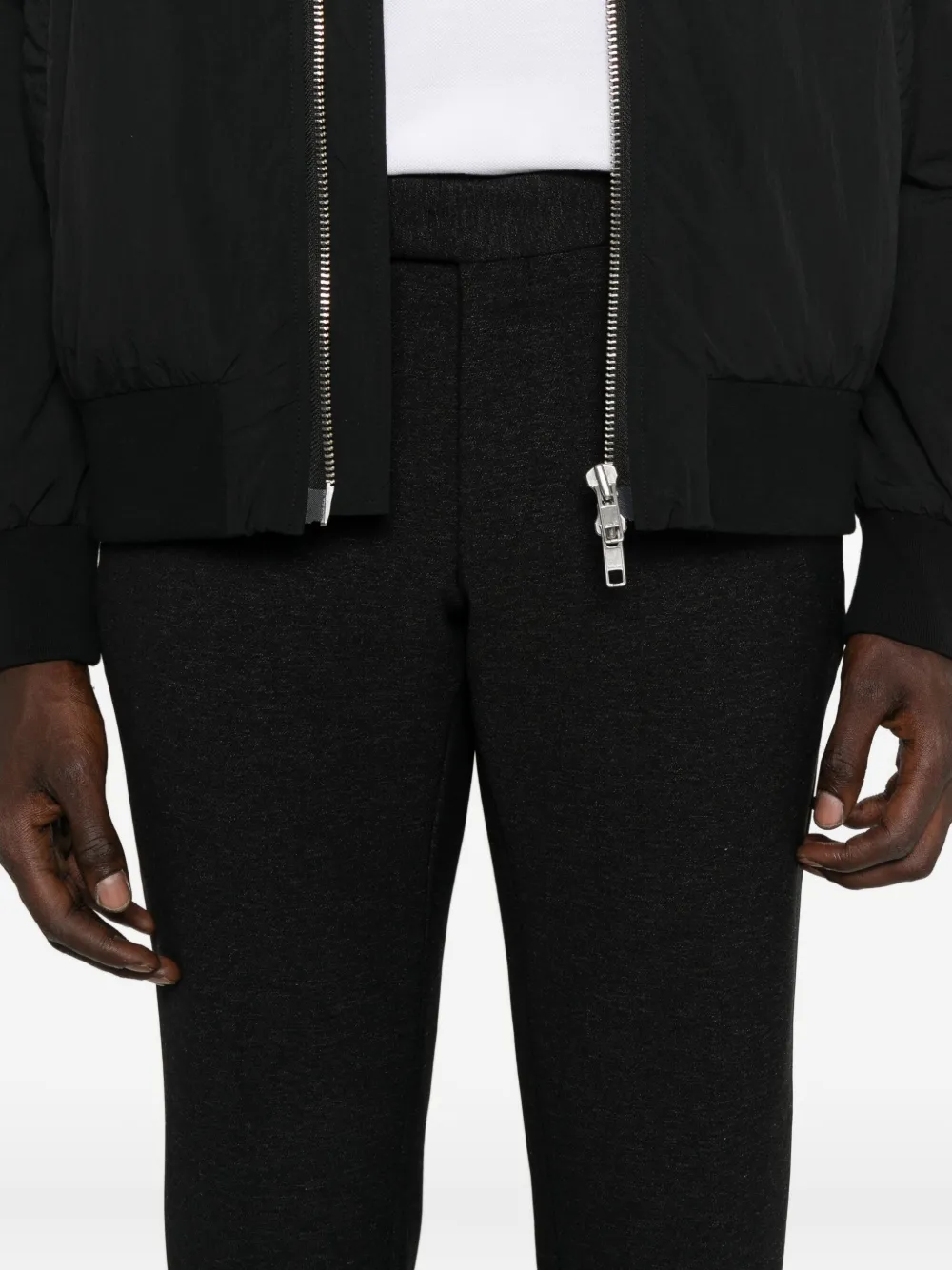 Karl Lagerfeld Broek met zijzakken en textuur Zwart