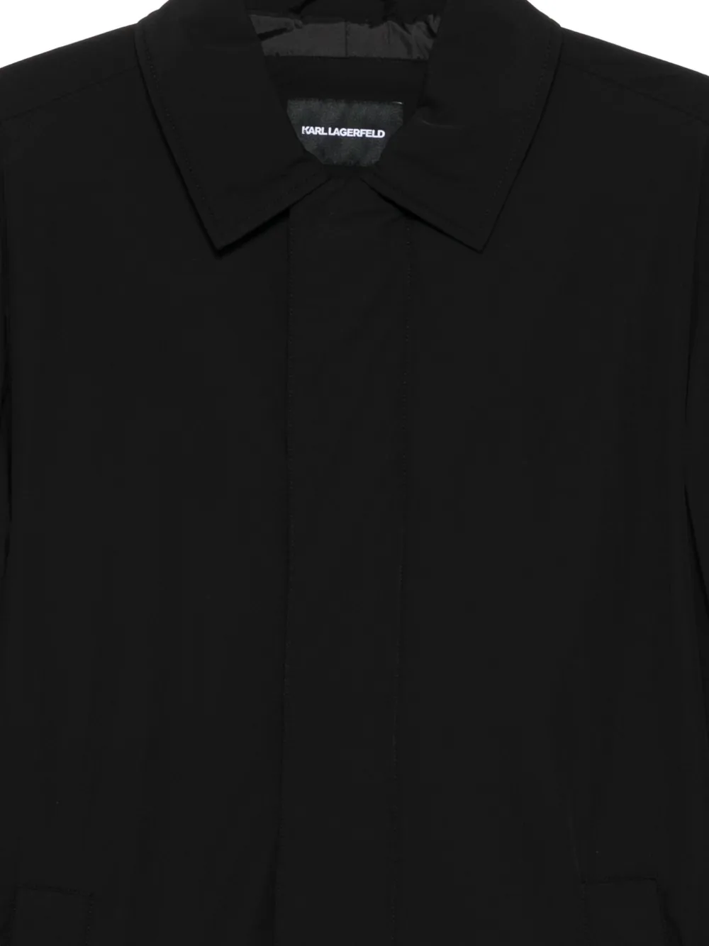 Karl Lagerfeld double-pocket coat Zwart