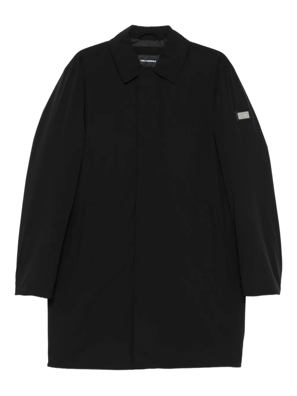 Karl Lagerfeld double-pocket coat Zwart