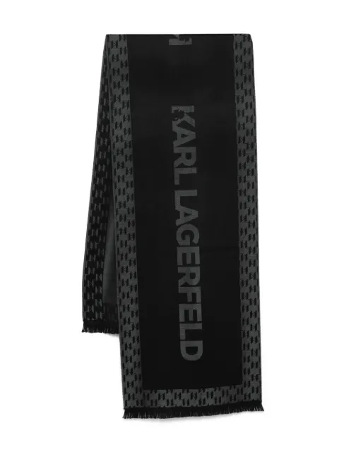 Karl Lagerfeld monogram-pattern scarf