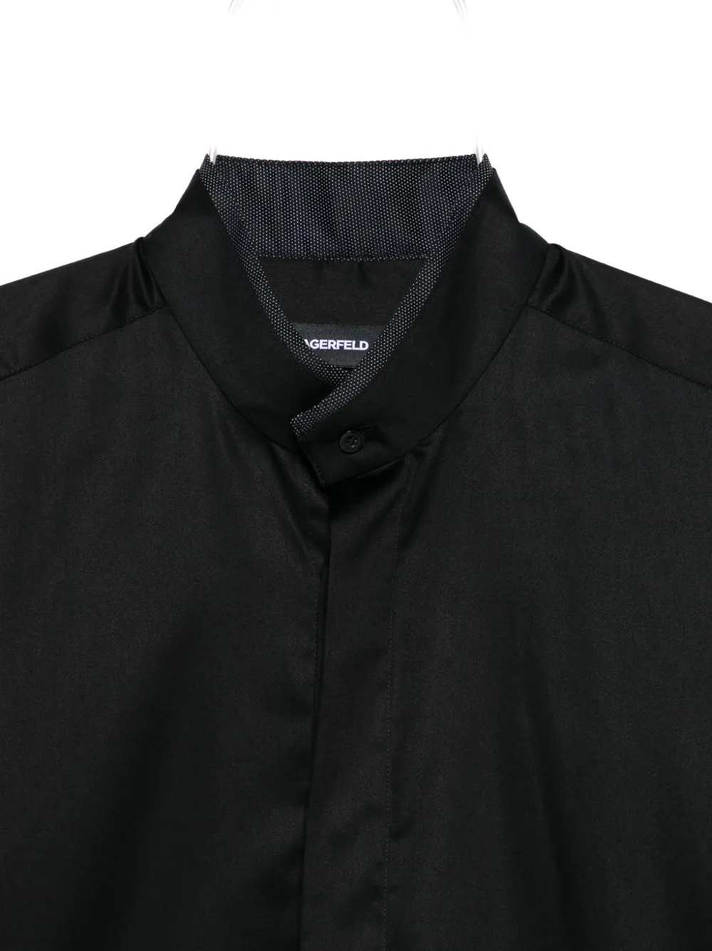 Karl Lagerfeld mandarin-collar shirt Zwart