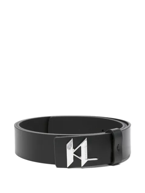 Karl Lagerfeld cinturón de piel con placa del logo