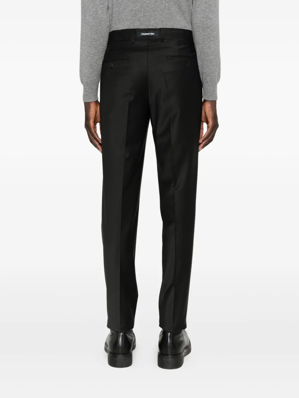 Karl Lagerfeld Diagonal-pocket Trousers In Black