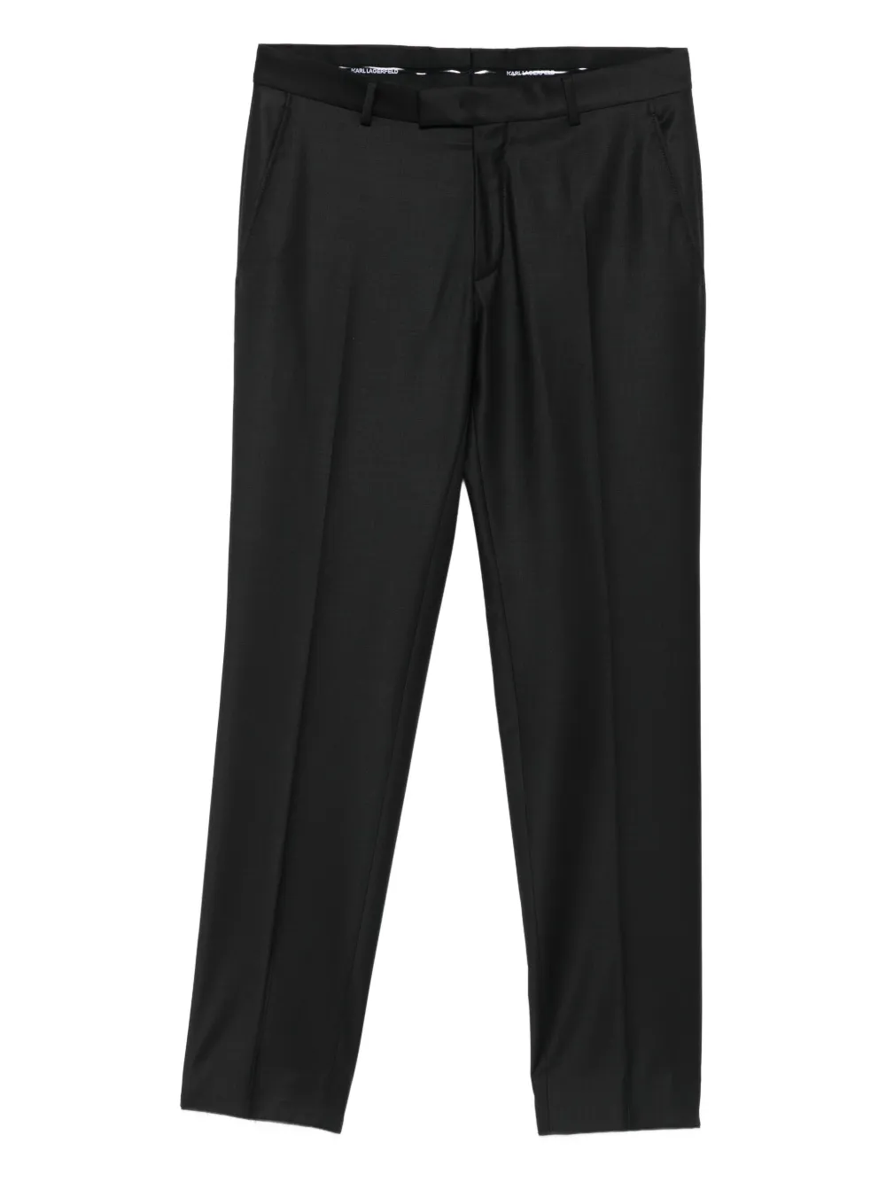 Karl Lagerfeld Diagonal-pocket Trousers In Black