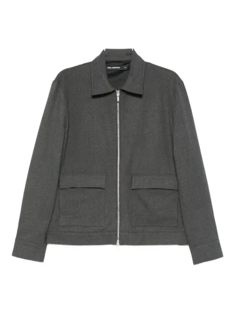 Karl Lagerfeld zip-up shirt jacket