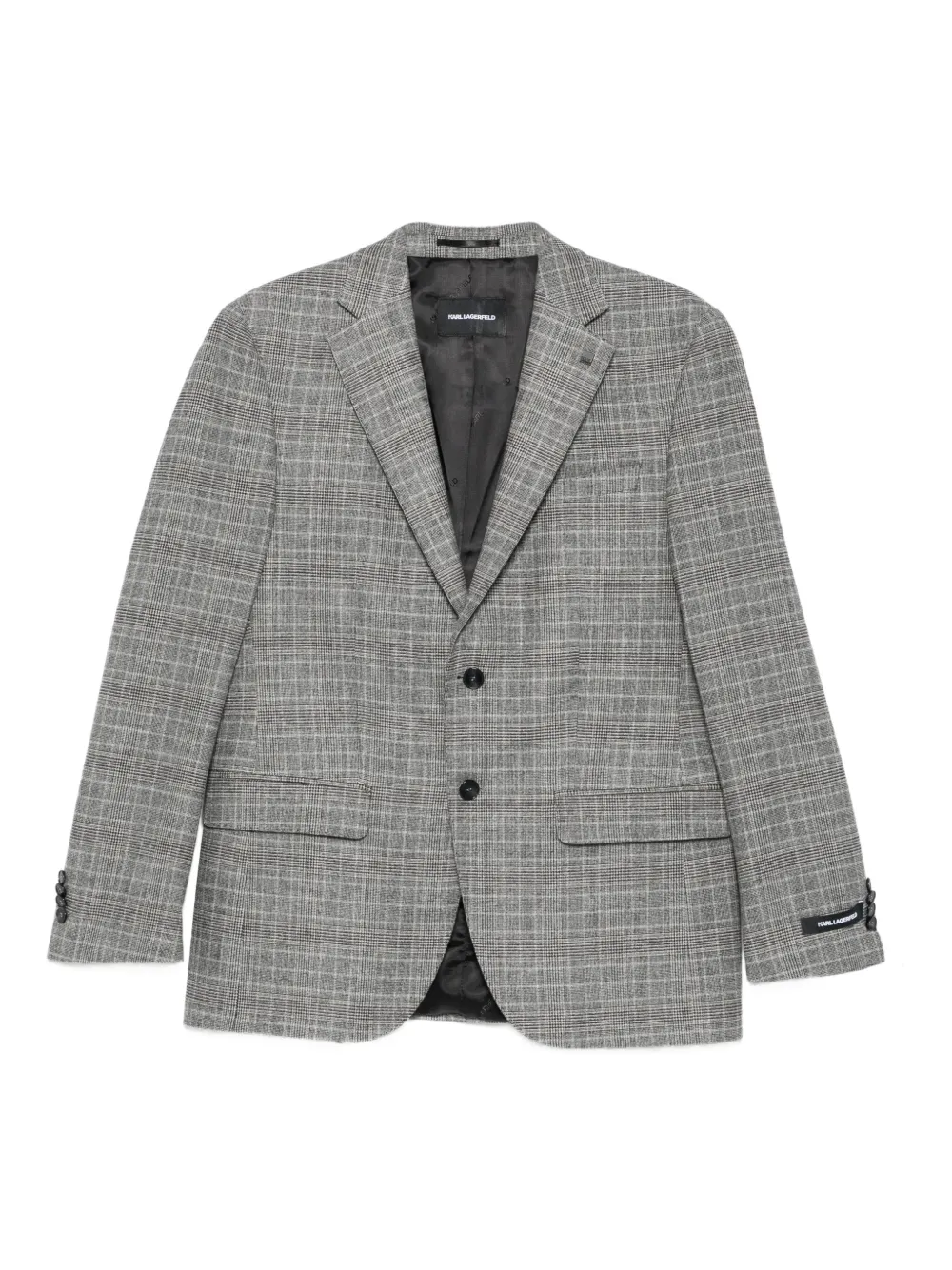 Karl Lagerfeld checked two-button jacket Grijs