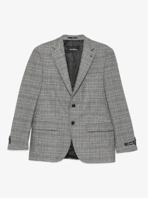 Karl Lagerfeld checked two-button jacket