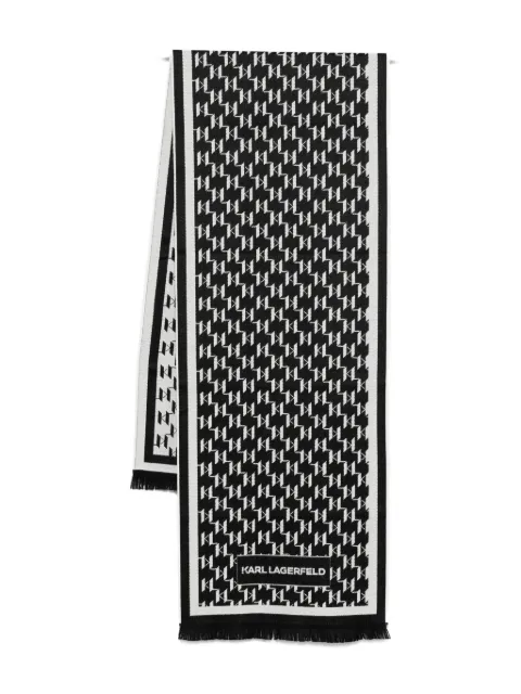 Karl Lagerfeld monogram wool scarf