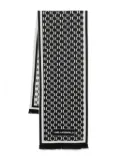 Karl Lagerfeld monogram wool scarf - Black