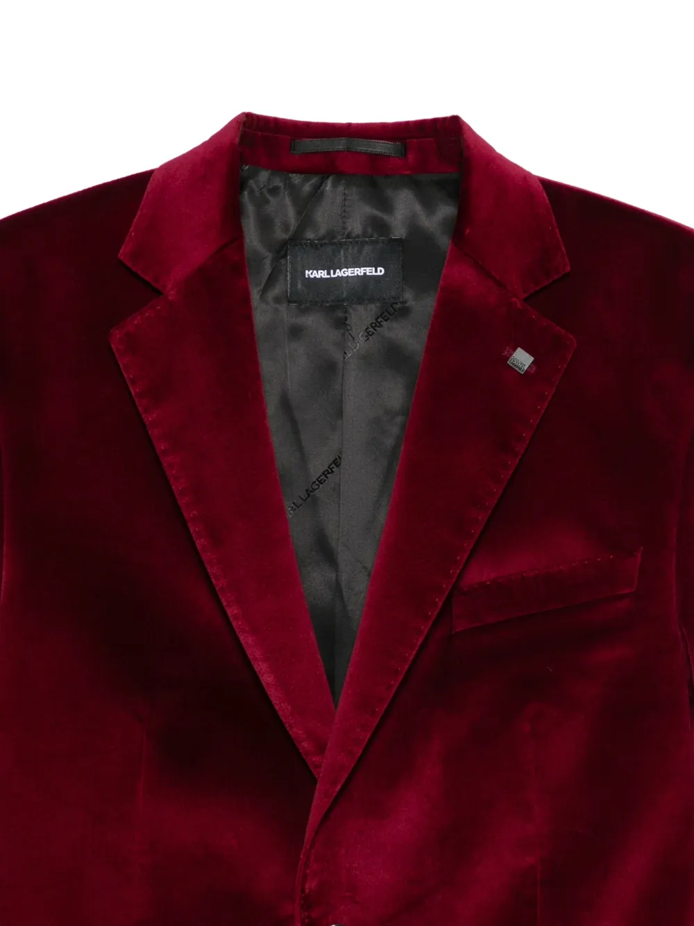 Karl Lagerfeld Fluwelen jack met twee knopen Rood