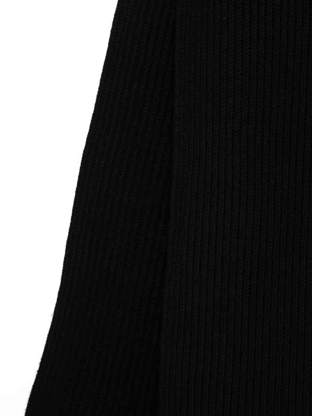 Karl Lagerfeld Geribbelde sjaal met geborduurd logo Zwart