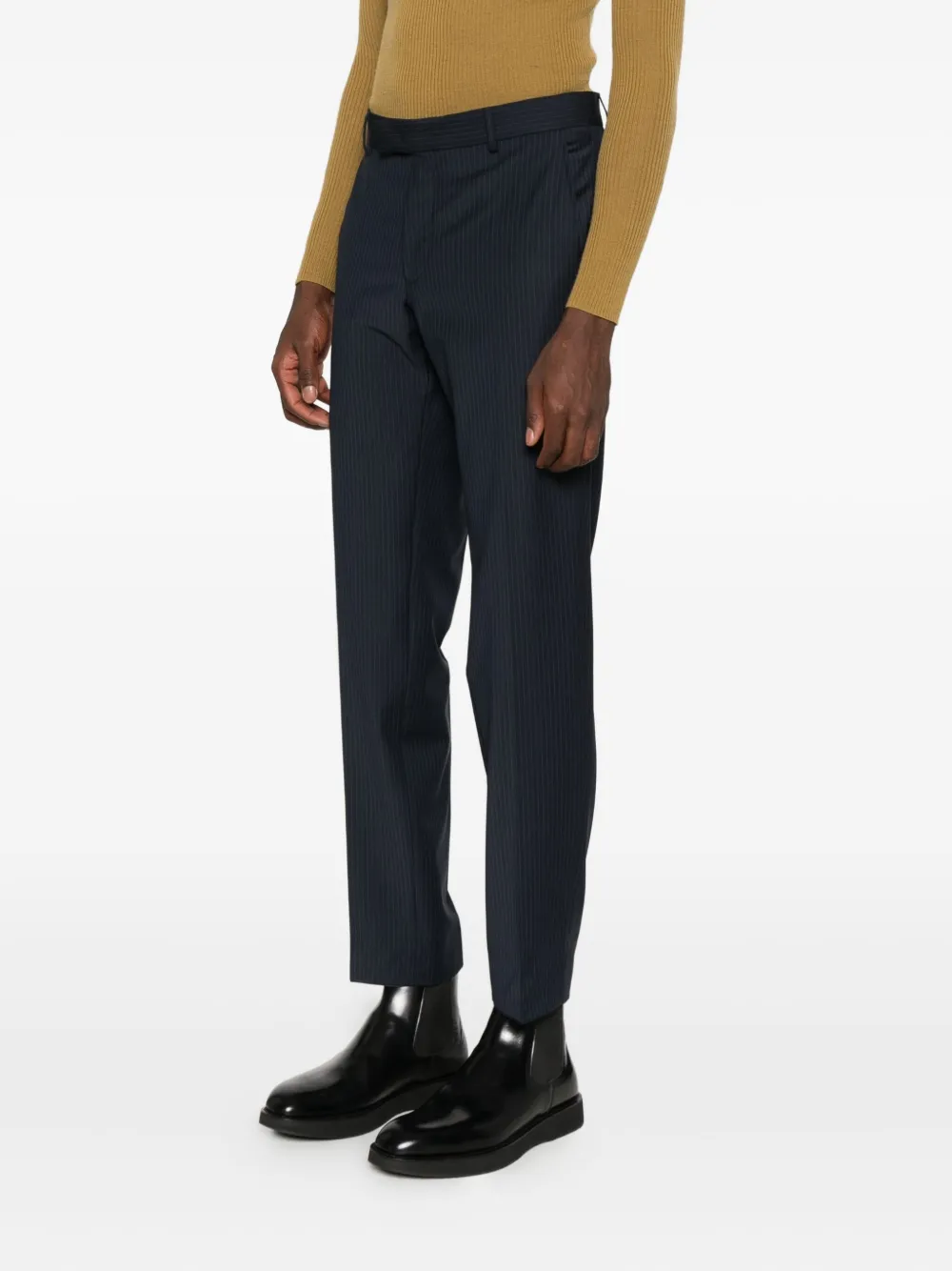 Karl Lagerfeld Broek met krijtstreep Blauw