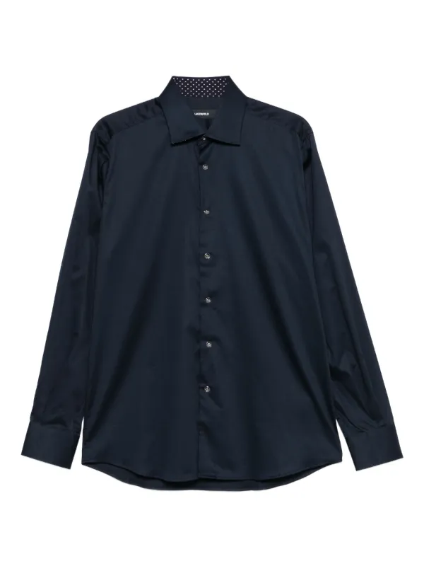 karl lagerfeld dress shirt Karl Lagerfeld Paris Men's Slim-Fit Solid Satin Dress Shirt