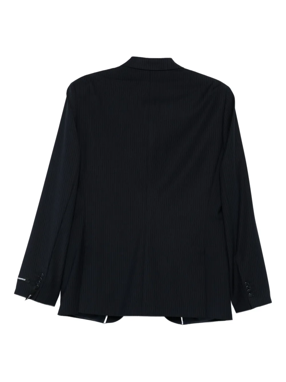 Karl Lagerfeld Pinstripe Two-button Blazer In Blue