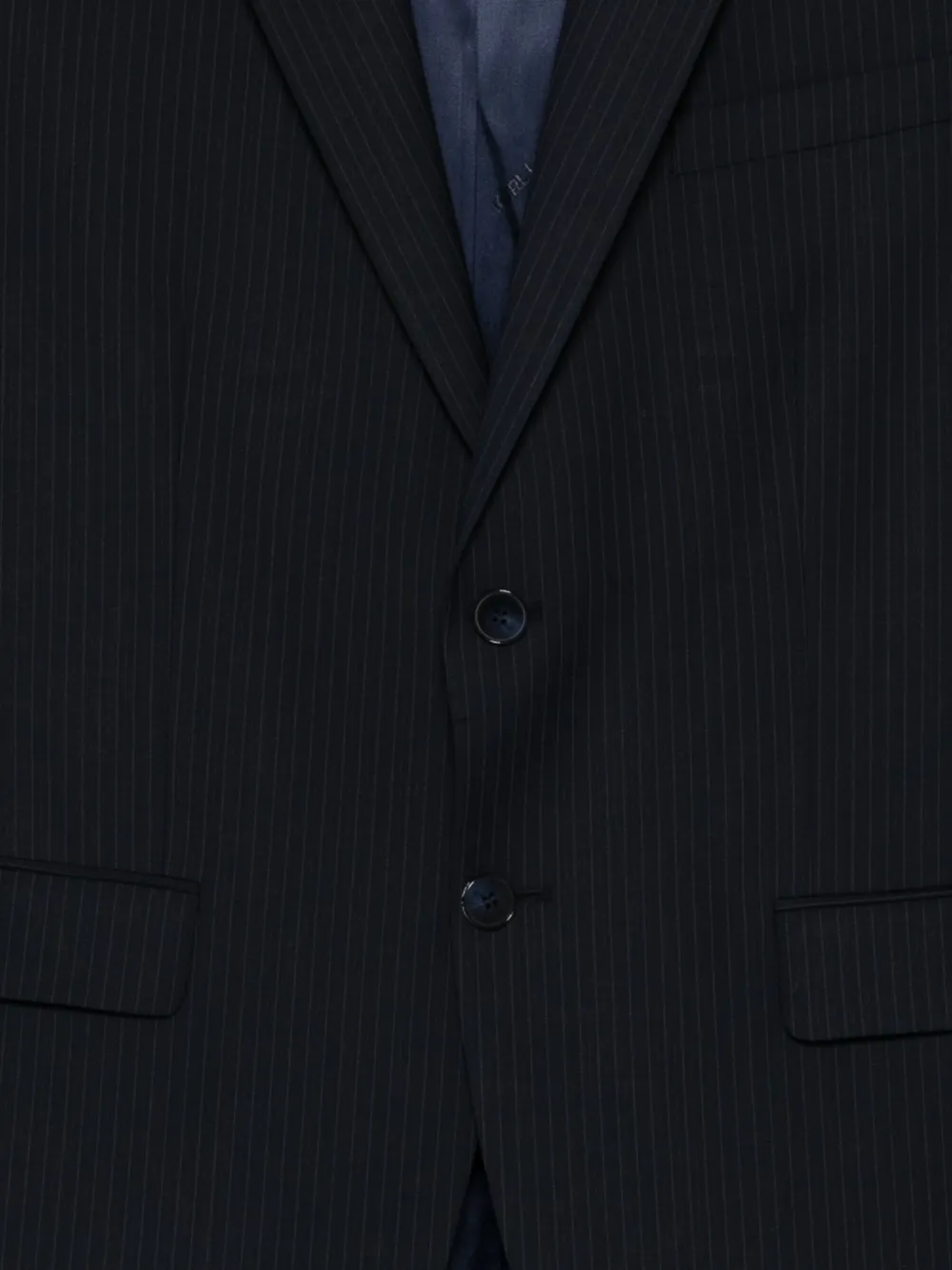 Karl Lagerfeld Pinstripe Two-button Blazer In Blue