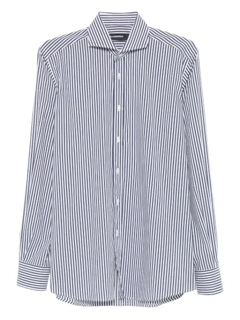 Karl Lagerfeld camisa de algodón con rayas estampadas
