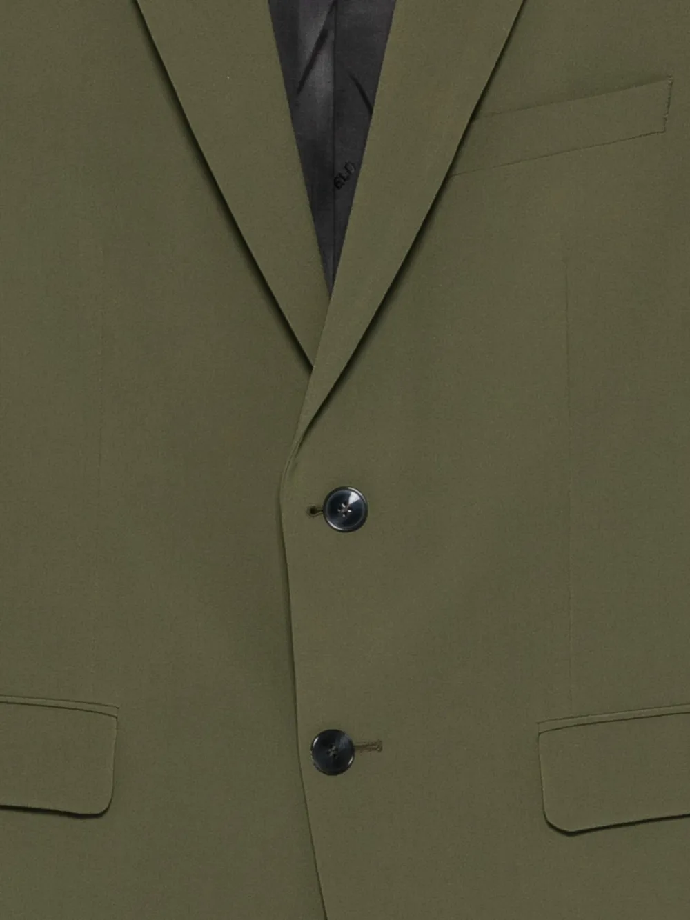 Karl Lagerfeld three-button notched-lapel jacket Groen
