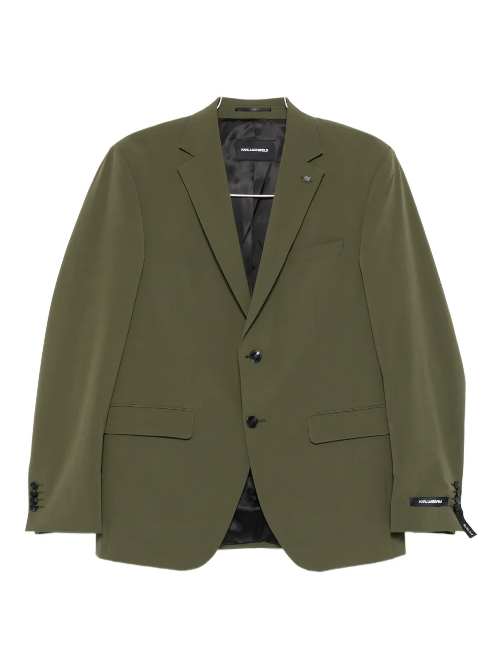Karl Lagerfeld Three-button Notched-lapel Jacket In Green