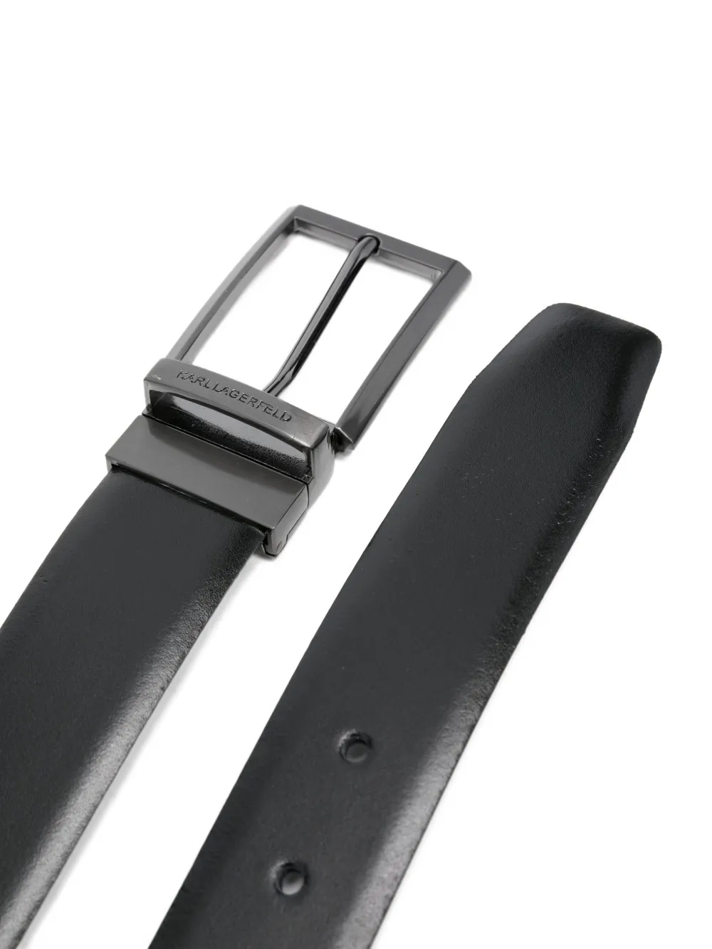 Karl Lagerfeld leather belt Blauw