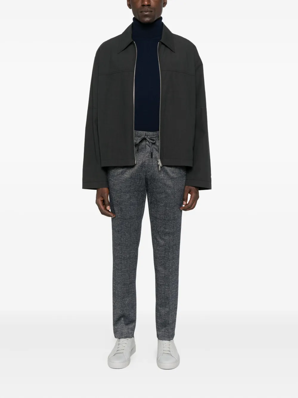 Karl Lagerfeld textured drawstring trousers | Regular & Straight-Leg Trousers | Image 2