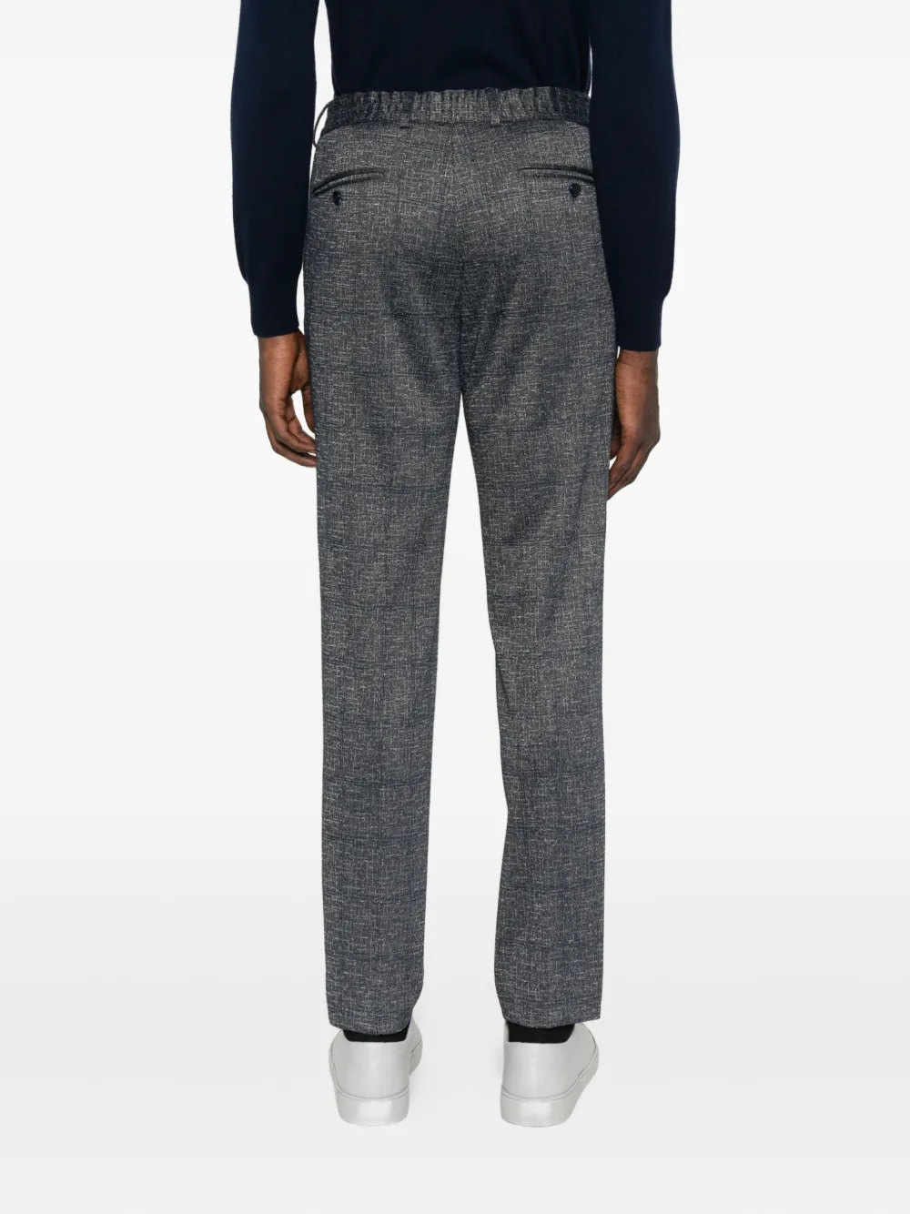 Karl Lagerfeld Broek met trekkoord en textuur Blauw
