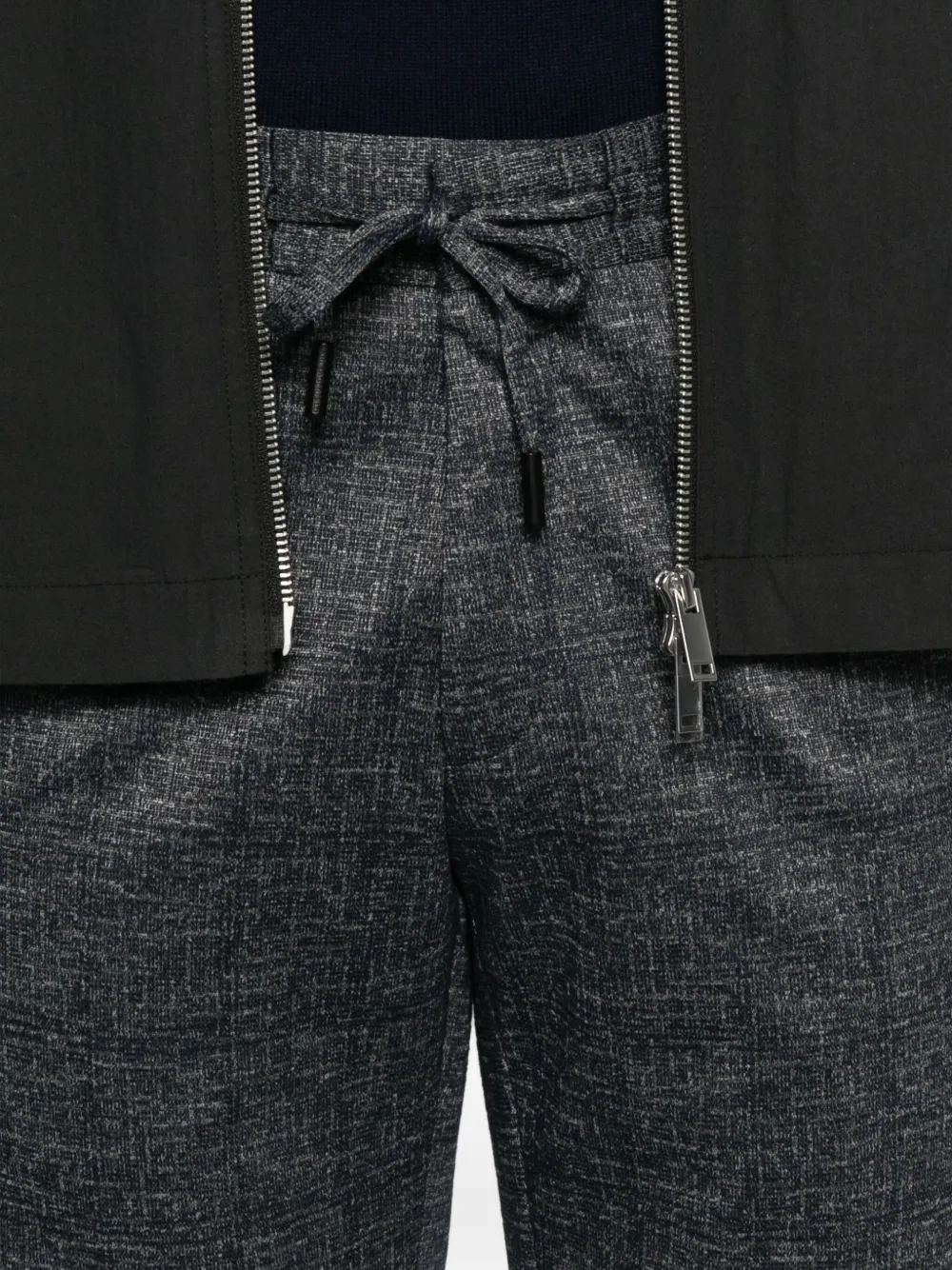 Karl Lagerfeld Broek met trekkoord en textuur Blauw