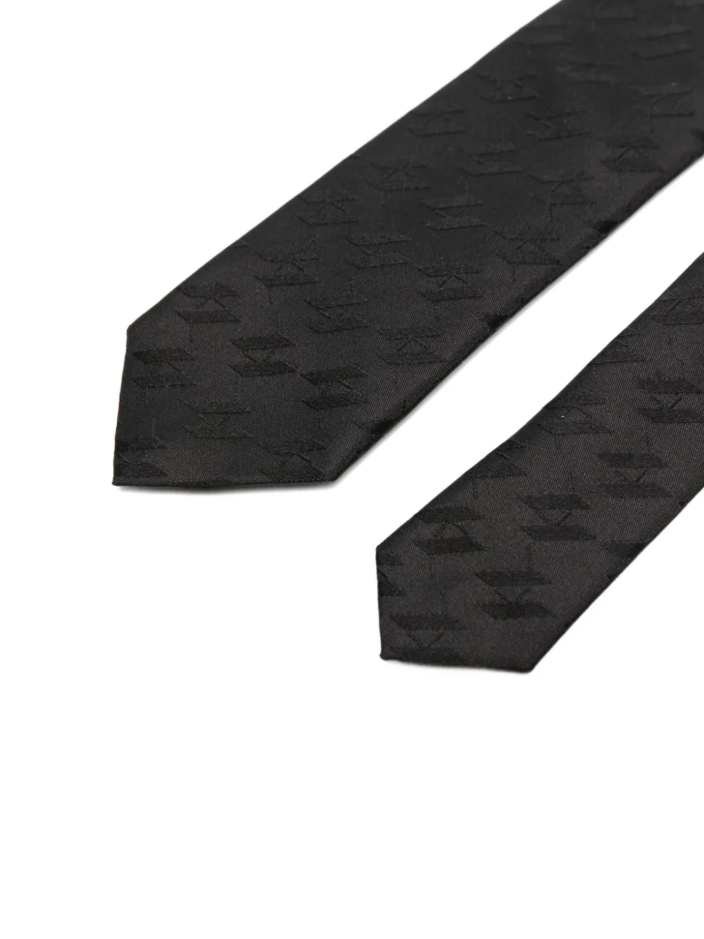 Karl Lagerfeld Stropdas met geometrisch patroon - Zwart