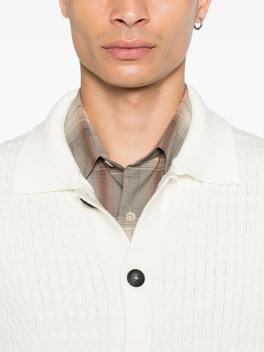Tagliatore Kabelgebreid vest Beige