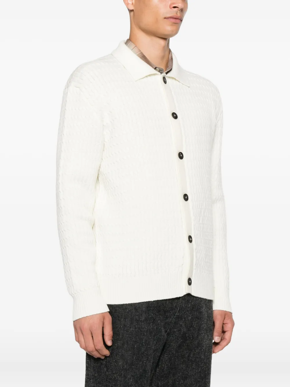 Tagliatore Kabelgebreid vest Beige