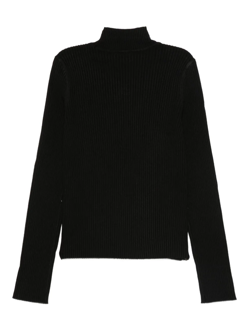 TWINSET Kids Geribbelde trui met hoge hals Zwart