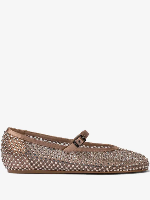 Le Silla Gilda embellished satin ballet flats