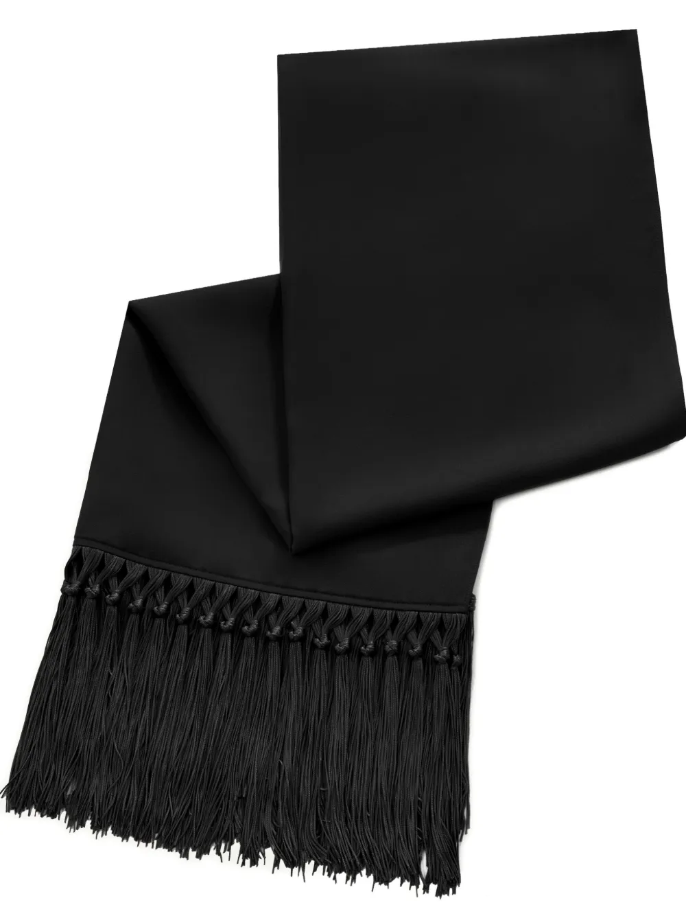 Taller Marmo Babe stola met franje afwerking - Zwart