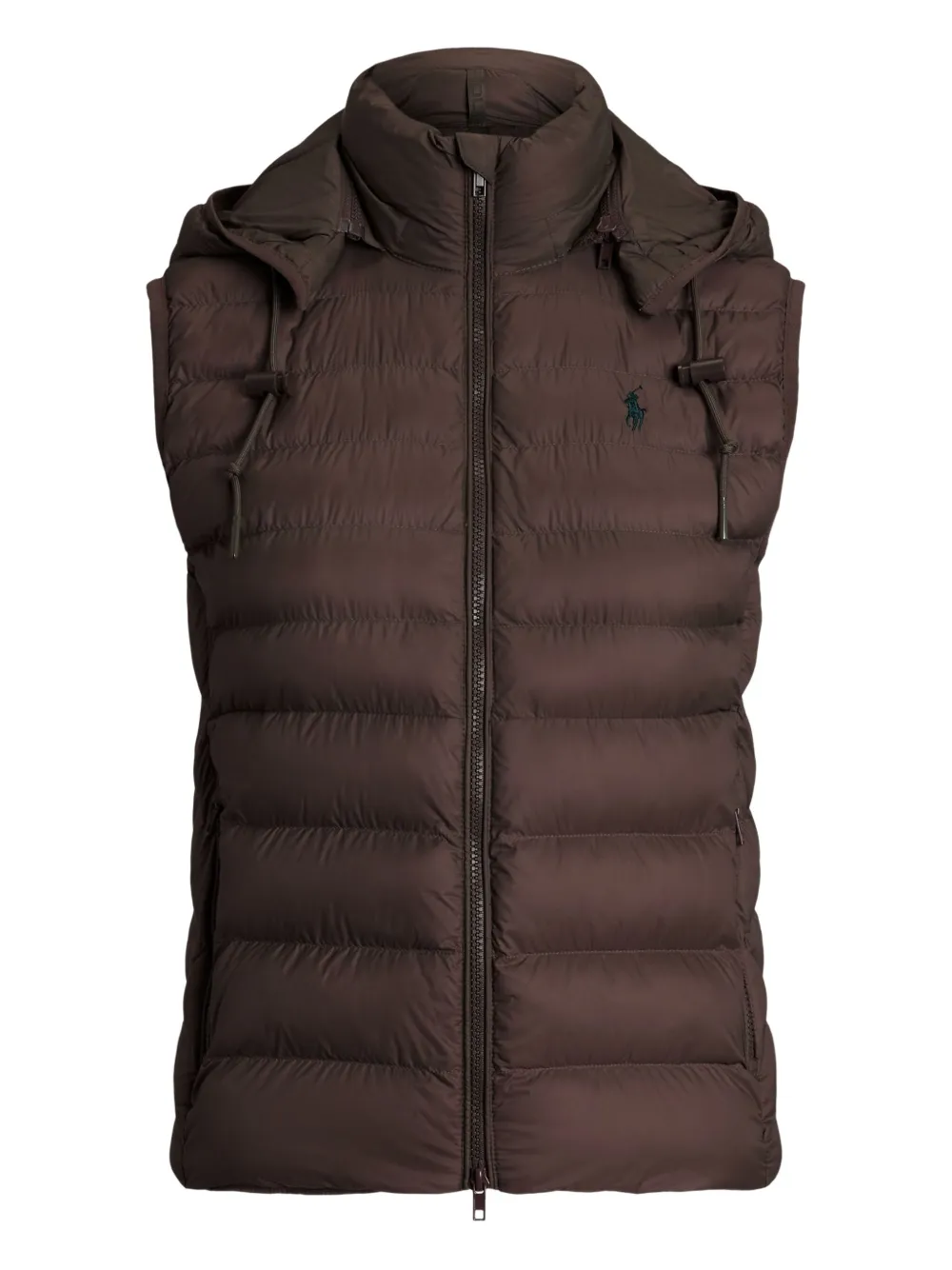 Polo Ralph Lauren hooded quilted vest - ブラウン Polo Ralph Lauren hooded quilted vest - ブラウン