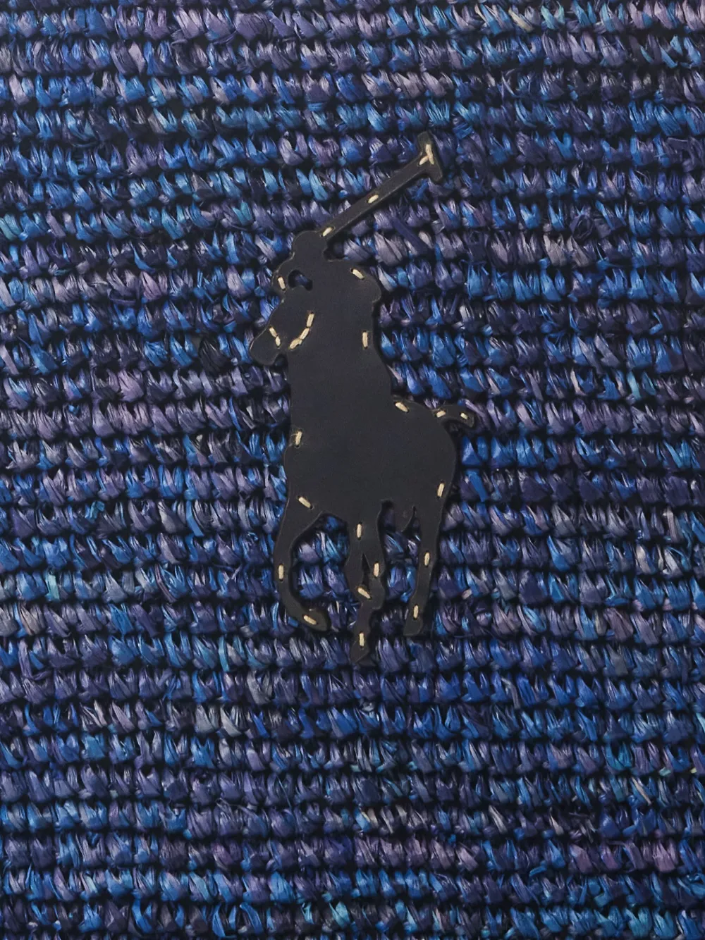Polo Ralph Lauren large Big Pony raffia tote bag Blauw