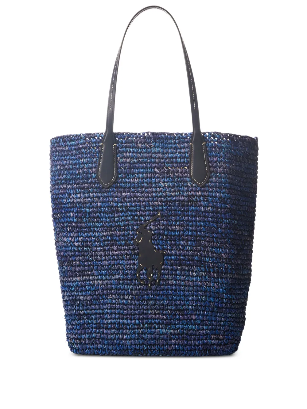 Polo Ralph Lauren large Big Pony raffia tote bag - ブルー Polo Ralph Lauren large Big Pony raffia tote bag - ブルー