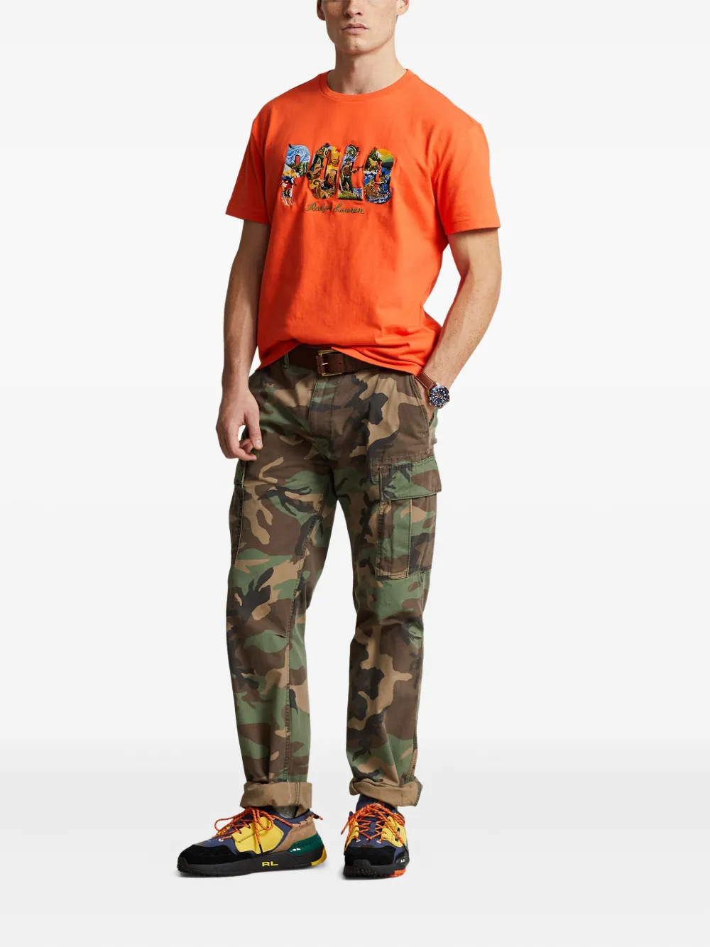 Polo Ralph Lauren T-shirt met geborduurd logo Oranje