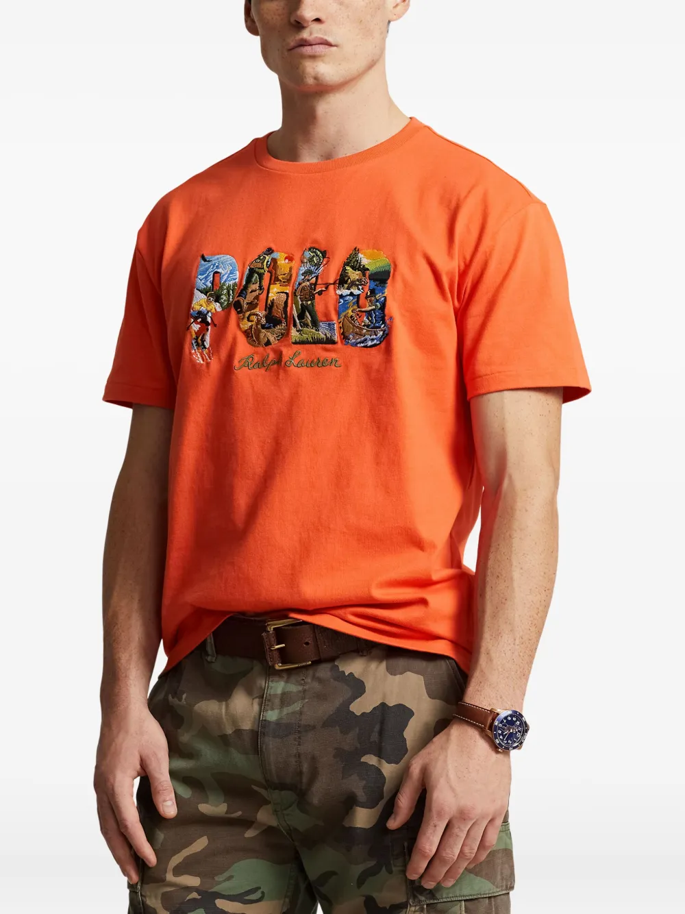 Polo Ralph Lauren T-shirt met geborduurd logo Oranje