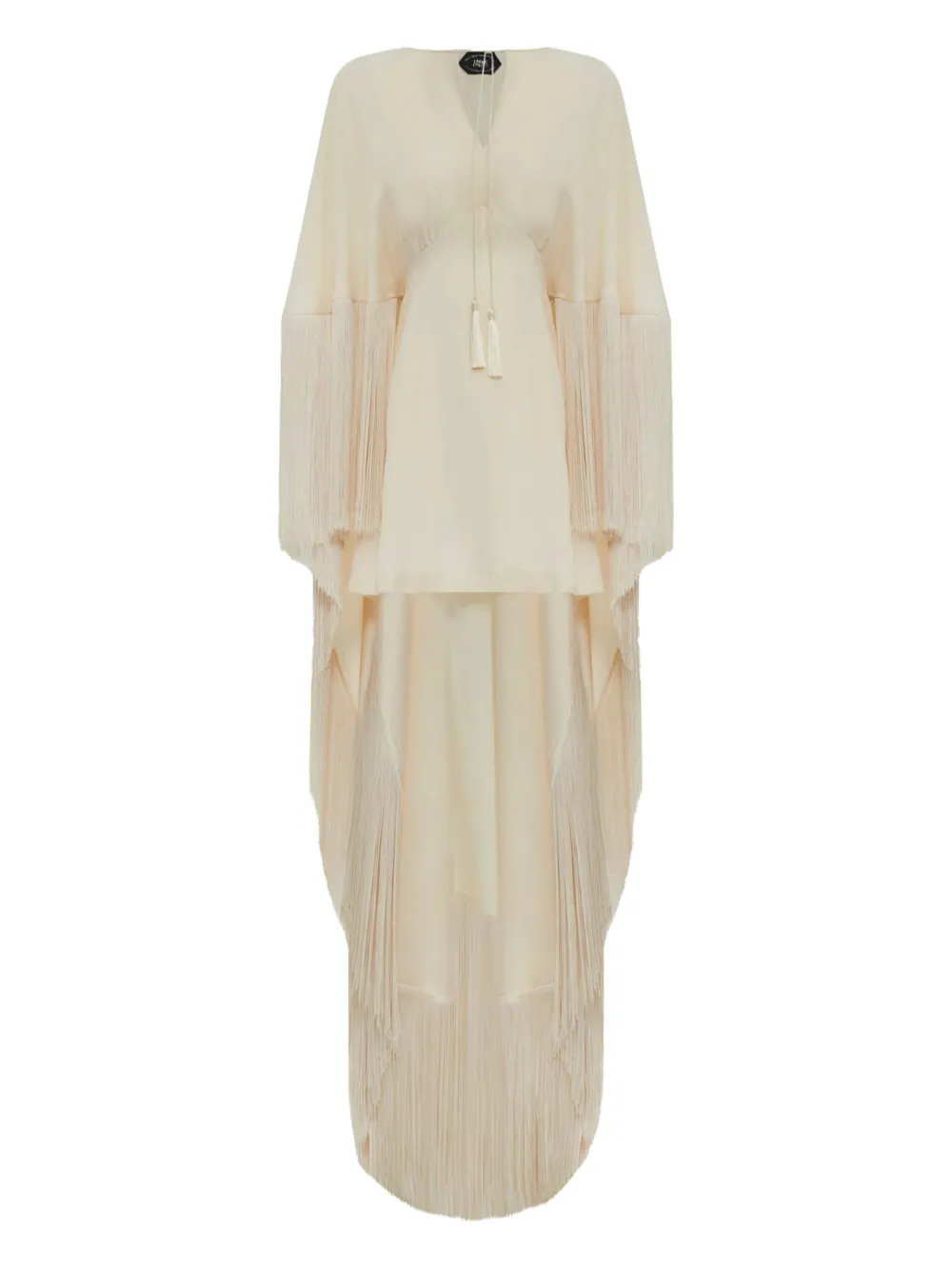 Taller Marmo 1970 mini-jurk met franje afwerking Beige