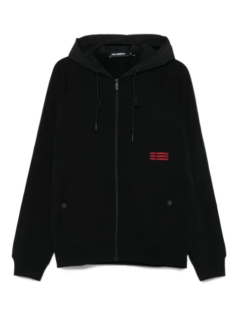 Karl Lagerfeld hooded zip-fastening jacket