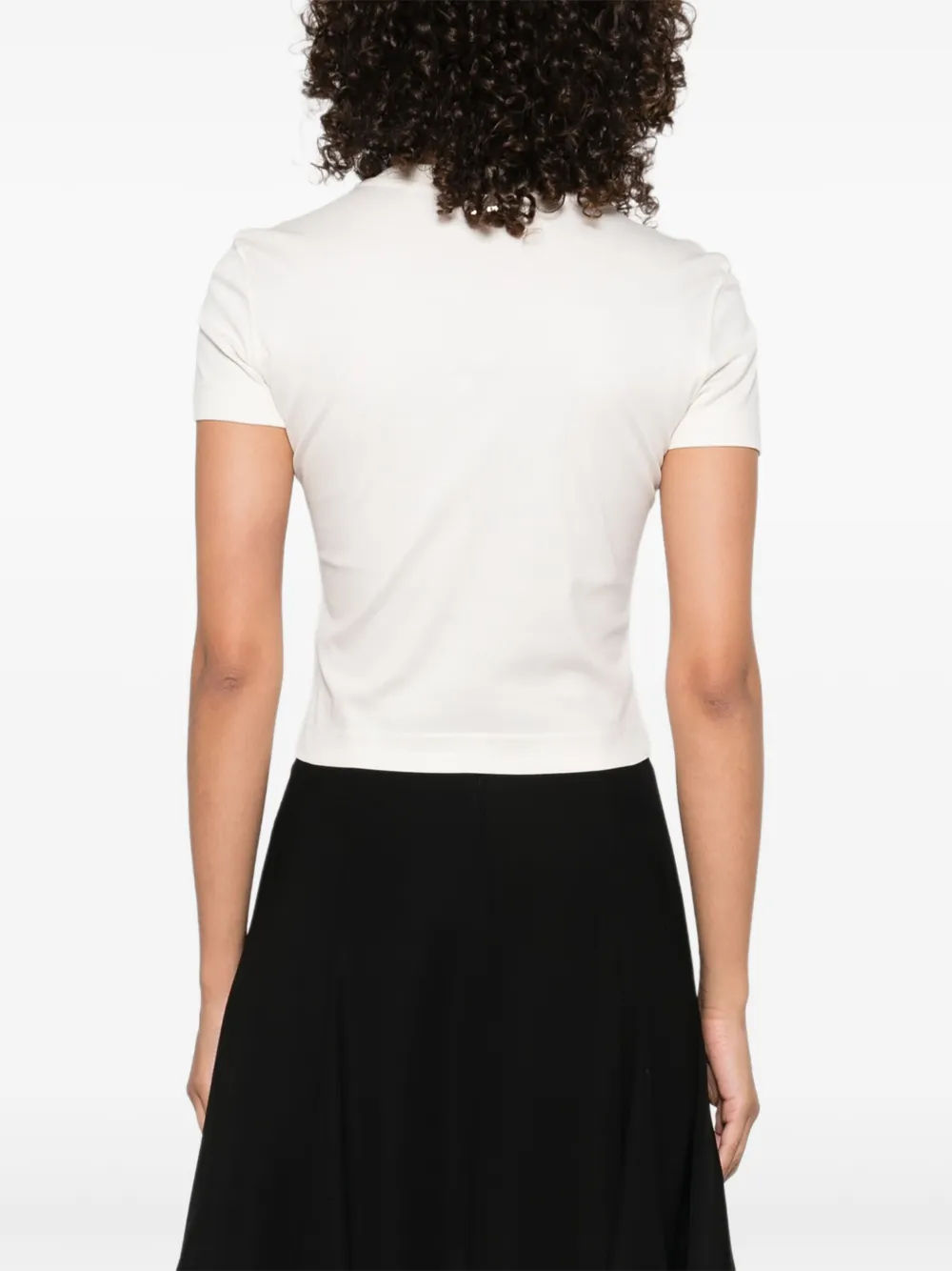 Mugler piercing-detail cotton T-shirt Wit