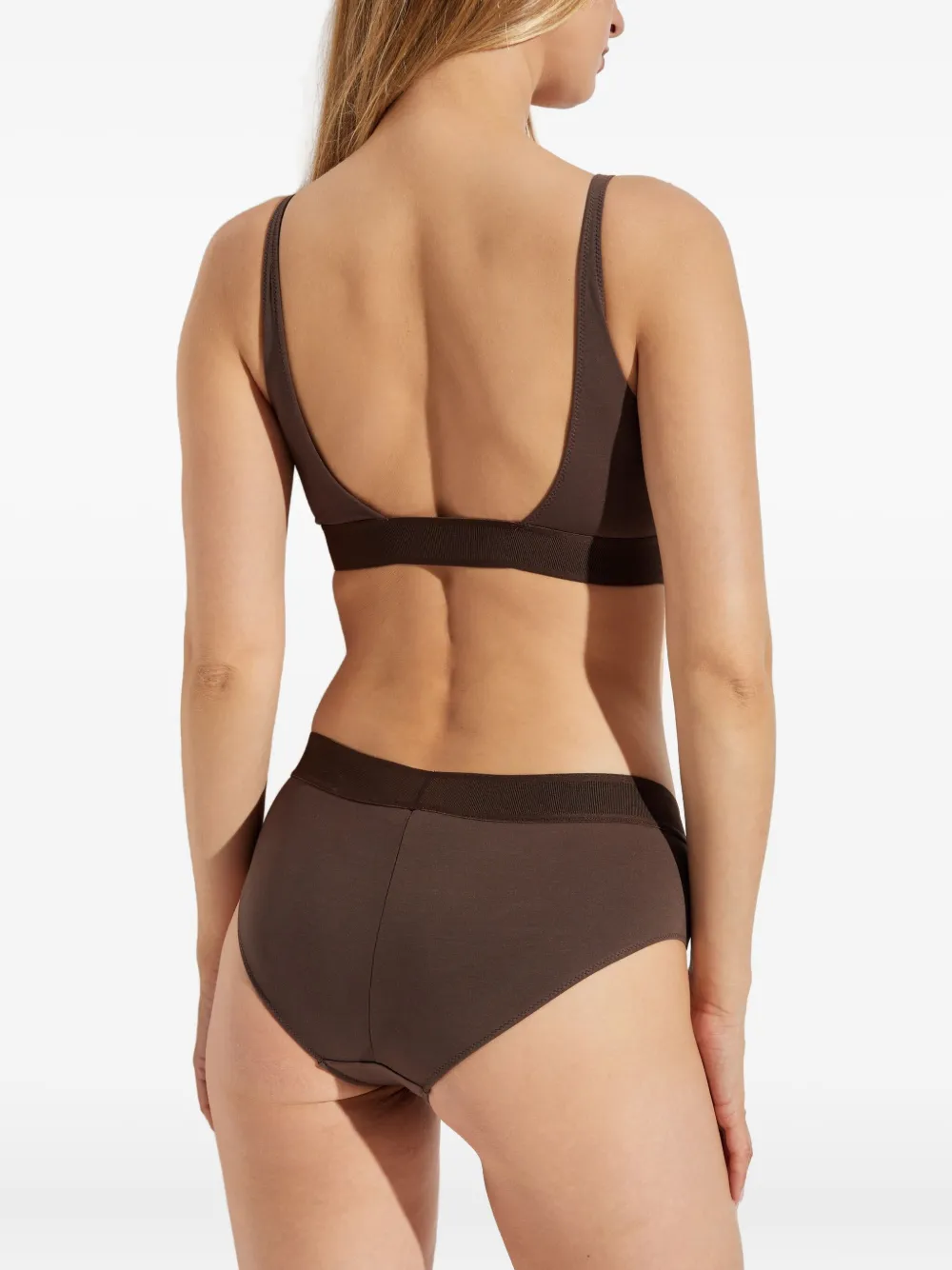 Tom Ford Branded-waistband Briefs In Brown