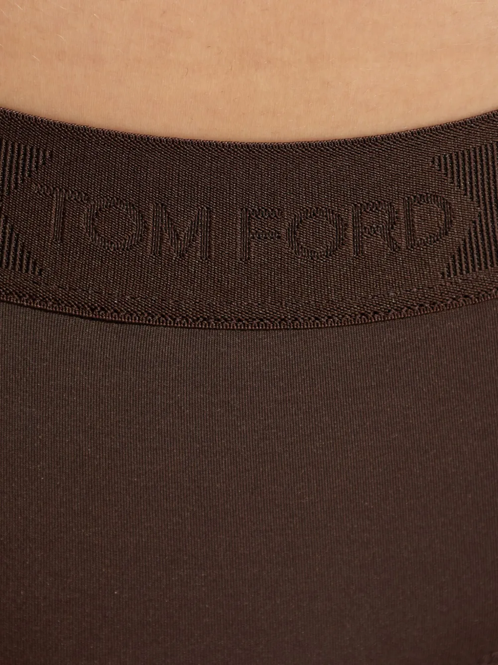 Tom Ford Branded-waistband Briefs In Brown