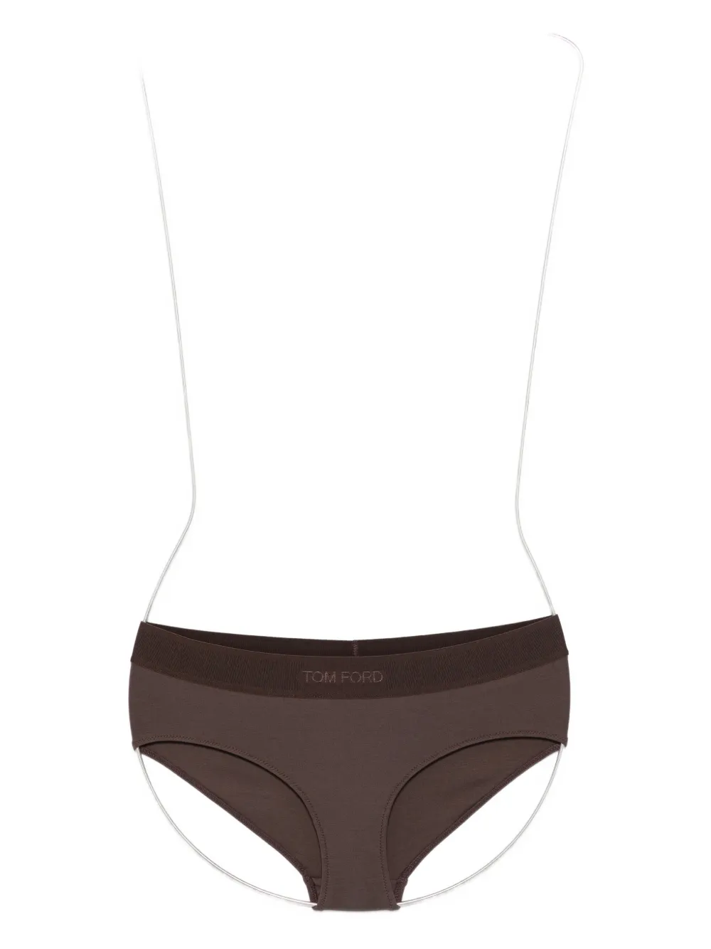 TOM FORD Slip con banda logo - Marrone