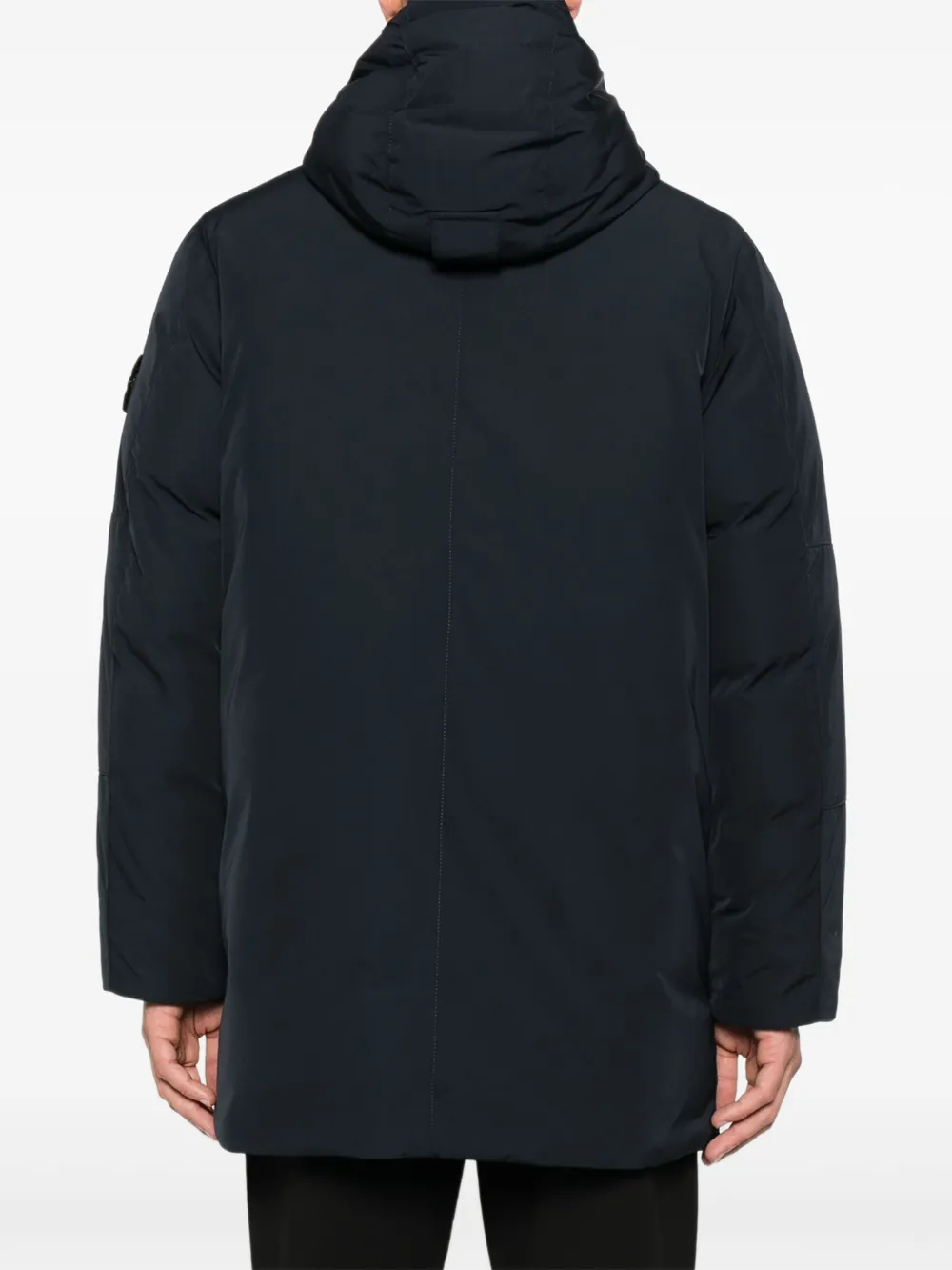 Stone Island Jas met capuchon en Compass-logopatch Blauw