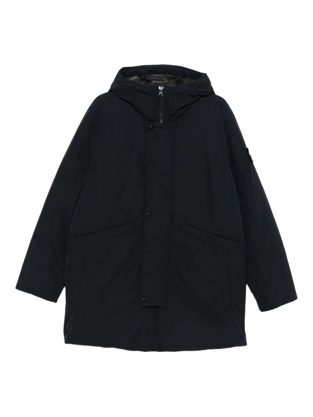 Stone Island Compass-badge hooded coat | Blue | Image 1