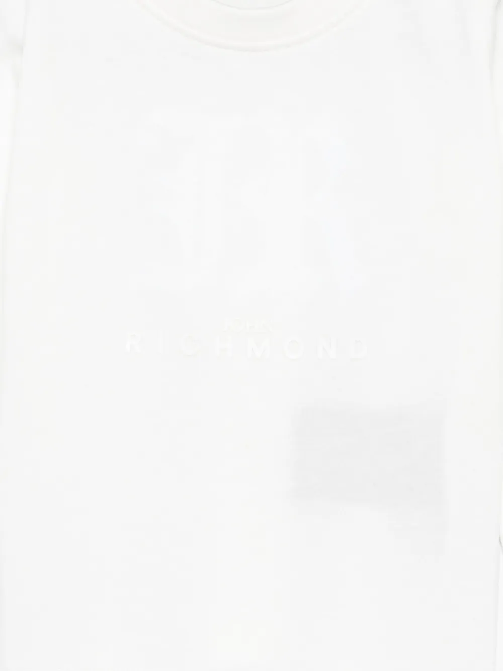 John Richmond Junior logo-print cotton top Wit