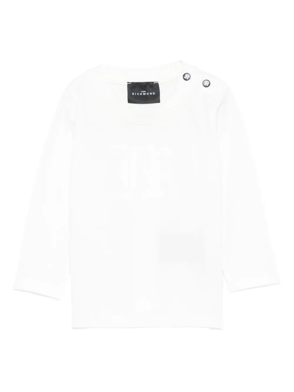 John Richmond Junior logo-print cotton top Wit